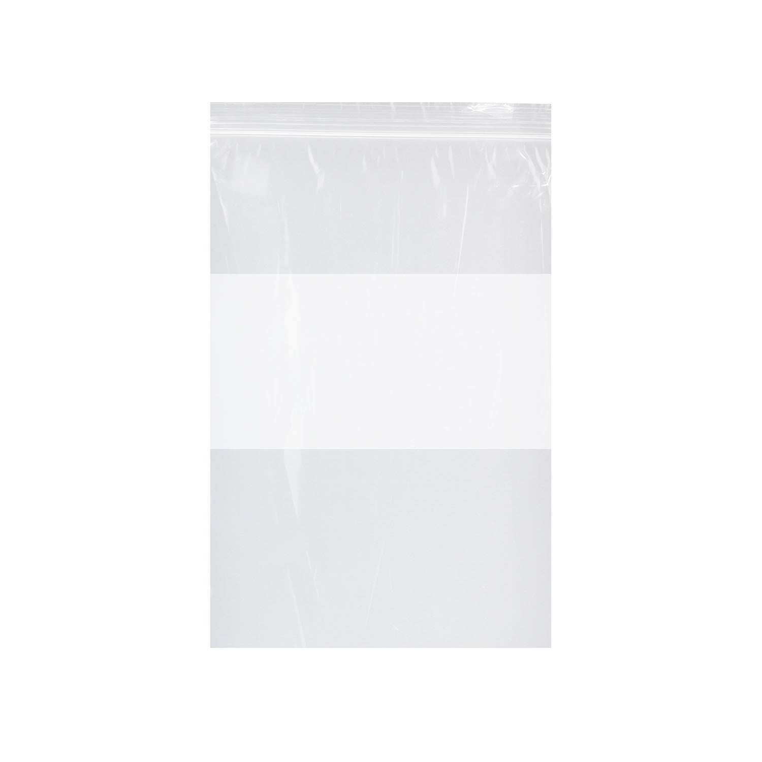 Zip Bag, Clear with White Block, 2 mil, 9" x 13", 1000/cs