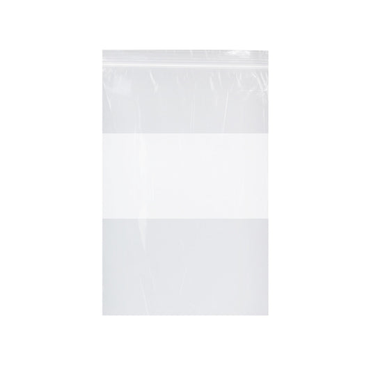 Zip Bag, Clear with White Block, 2 mil, 9" x 13", 1000/cs