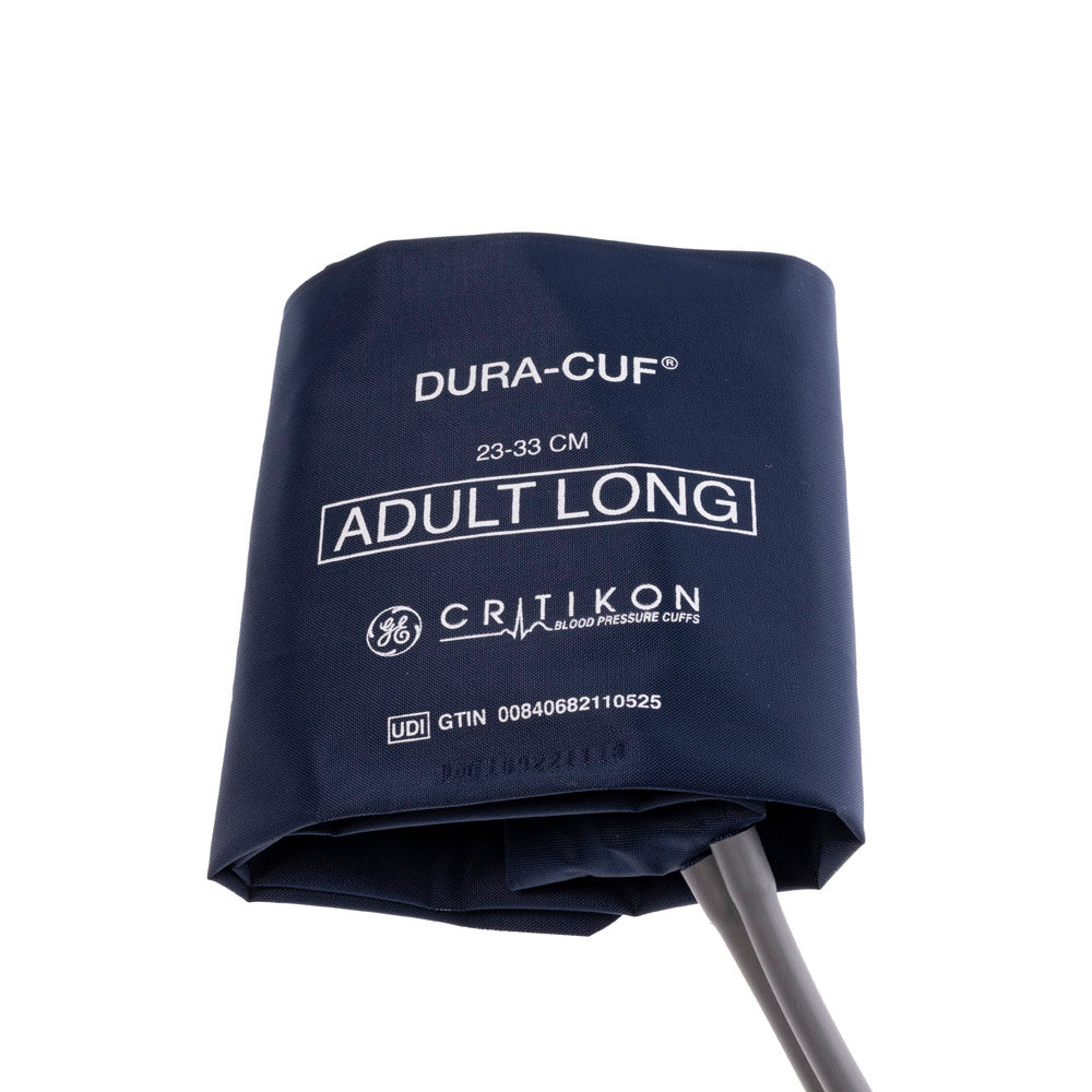Cuff, Adult Long, 2-Tube Dinaclick Connector, Navy, 5/pk (Continental US Only)