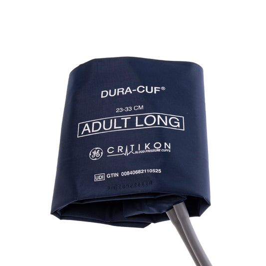 Cuff, Adult Long, 2-Tube Dinaclick Connector, Navy, 5/pk (Continental US Only)