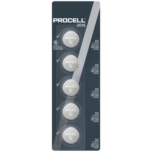 Procell Lithium Coin Battery, 2016, 5/pk, 4pk/bx, 10bx/cs (Item is considered HAZMAT and cannot ship via Air or to AK, GU, HI, MP, PR, VI) (Products are not for Private Household Markets; Products cannot be sold on Amazon.com or any other 3rd party site)