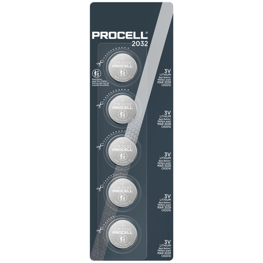 Procell Lithium Coin Battery, 2032, 5/pk, 4pk/bx, 10bx/cs (Item is considered HAZMAT and cannot ship via Air or to AK, GU, HI, MP, PR, VI) (Products are not for Private Household Markets; Products cannot be sold on Amazon.com or any other 3rd party site) (To Be DISCONTINUED)