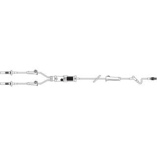 Blood/ Solution Set, Y-Type, Standard Blood Filter (170 - 260 Micron Filter), Interlink Injection Site, Male Luer Lock Adapter with Retractable Collar, 10 drops/ml, 114" Length, Non-Pyrogenic, Contains DEHP, Sterile Fluid Path, 48/cs (Rx) (Continental US Only) (Product Access Restricted. Check with your sales rep to verify eligibility)