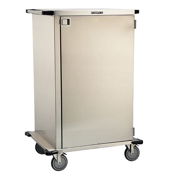 Stainless Steel 30-1/2"W X 29"D X 55"H External & 19-1/2"W X 25"D X 44-1/4"H Internal Closed Case Cart W/Solid Stainless Steel Shelving; One Door & One Compartment W/18" Shelf Width; Two 5" St&ard Casters W/Swivel Brake; Built To Sterile Guard Specifications; Welded Construction, Exterior Push H&les, Sealed Doors, Positive Lock Door Latches & One Piece Continuous Wrap-Around Channel W/One-Piece Shell; Cross-Broke Floor Is Angled To The Middle W/Small Holes