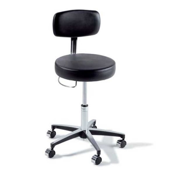 277 Basic Stool, With Back, Pneumatically Adjustable, Hand Release, Stone (US Only) (DROP SHIP ONLY) (Delivery Info Sheet Required)