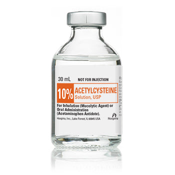 Acetylcysteine, 10% Solution USP, 30 ml, 3/bx (Rx) (Item is Non-Returnable) (We must have your Wholesale Drug License on File before shipping this product) (US Only, Excluding IN and ND)