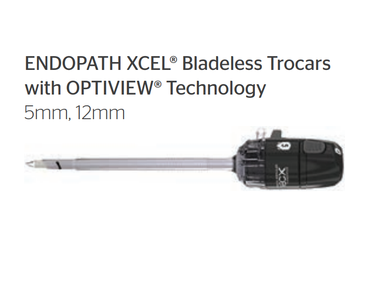 ENDOPATH XCEL Bladeless Trocar with OPTIVIEW Technology, Stability Sleeve, 12mm, 100mm Length, 6/bx (Continental US Only)