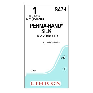 Suture, Sutupak Pre-Cut, Size 1, 2-60", Black Braided, 3 dz/bx (Continental US Only)