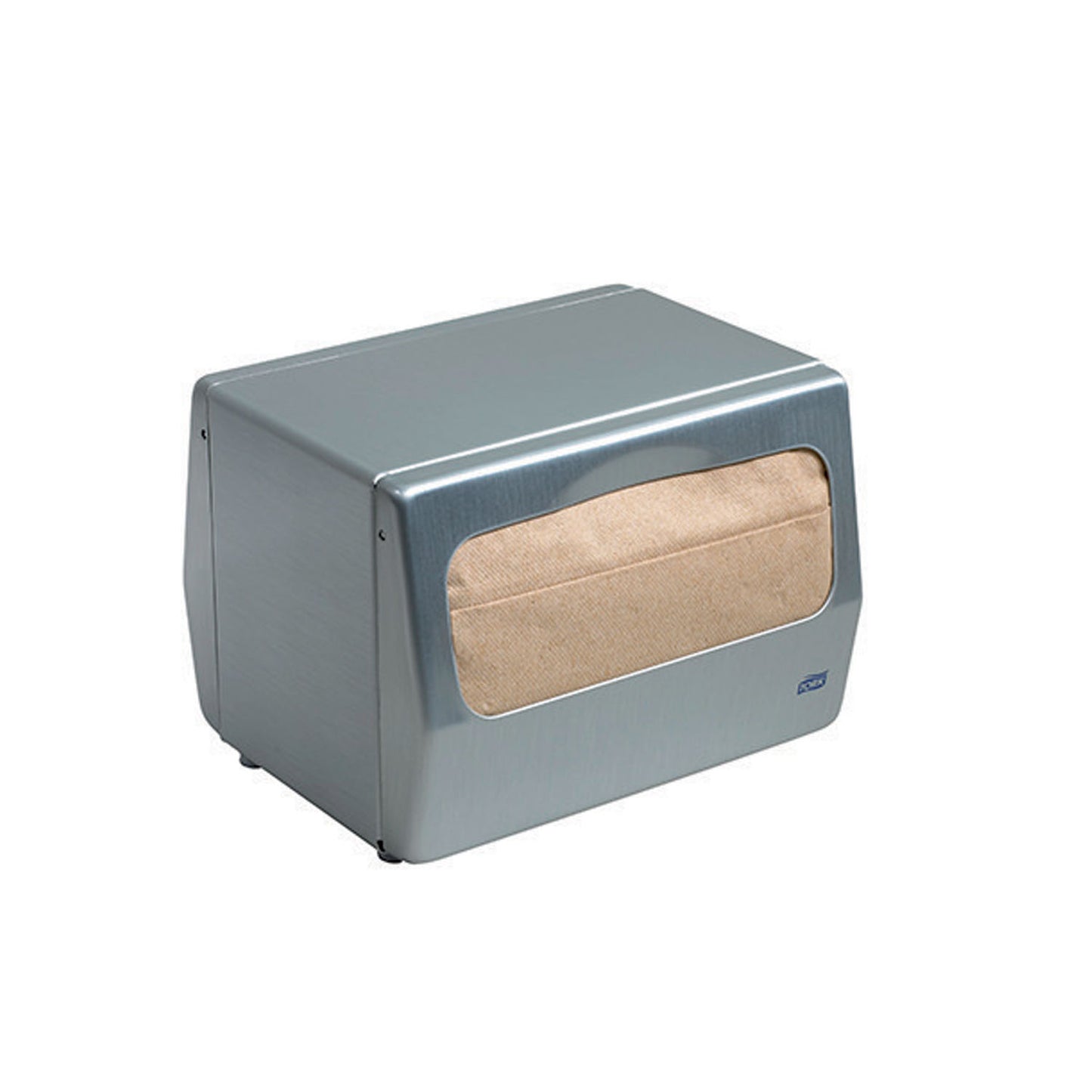 Napkin Dispenser, Masterfold, Tabletop, Universal, Brushed Steel, N7, Metal, 5.6" x 7.5" x 6.3" (48 cs/plt)