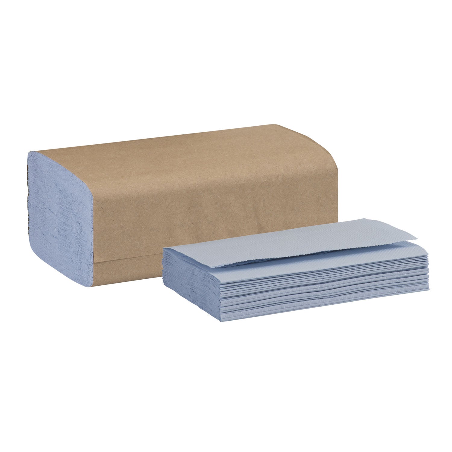 Universal Windshield Paper Towel, Folded, 2-Ply, Blue, 10.3" x 9.1", 140 sht/pk, 16 pk/cs