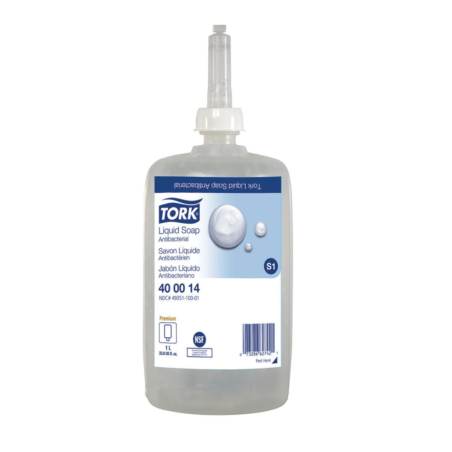 Premium Liquid Soap, Antibacterial, Colorless, 33.8 oz, 6/cs