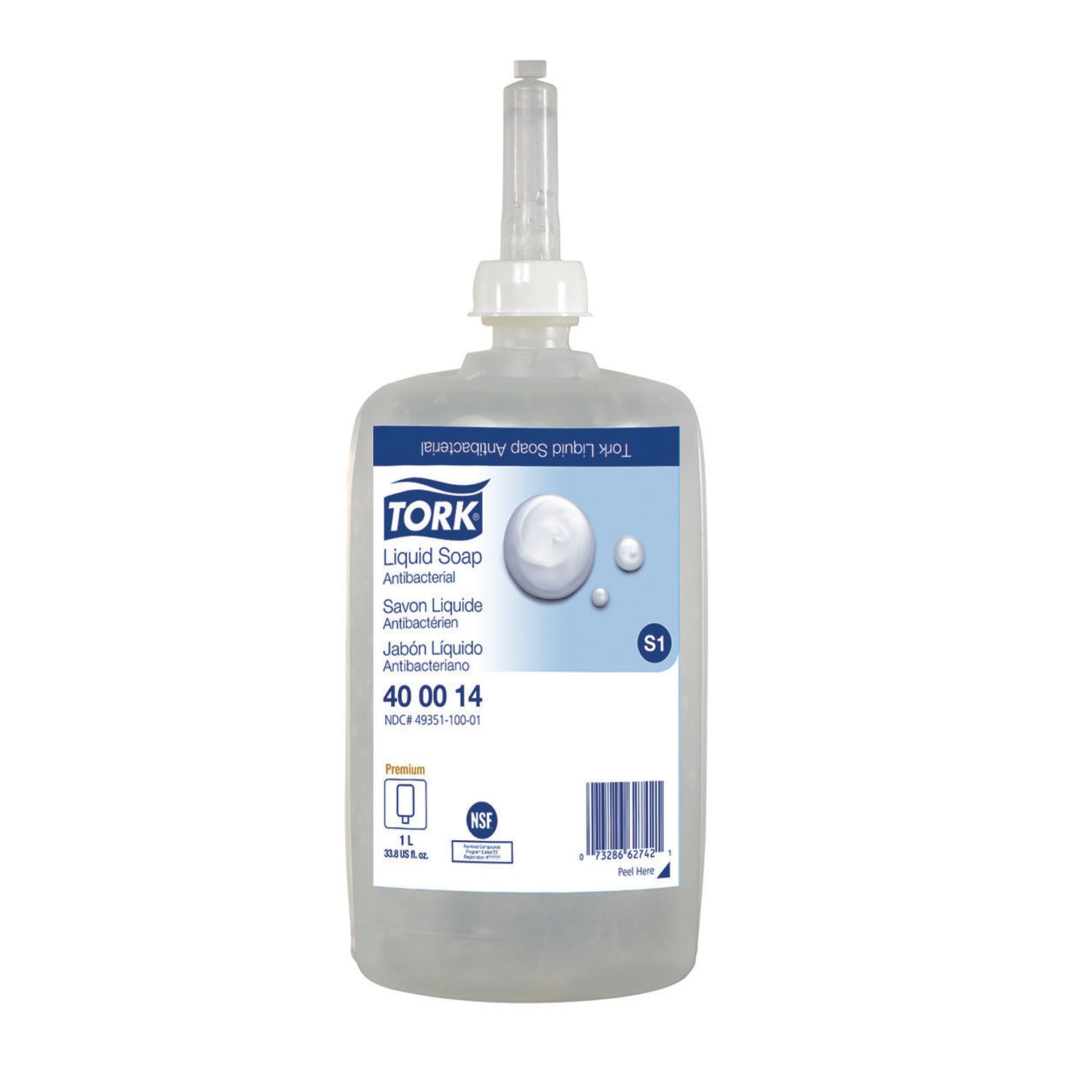 Premium Liquid Soap, Antibacterial, Colorless, 33.8 oz, 6/cs