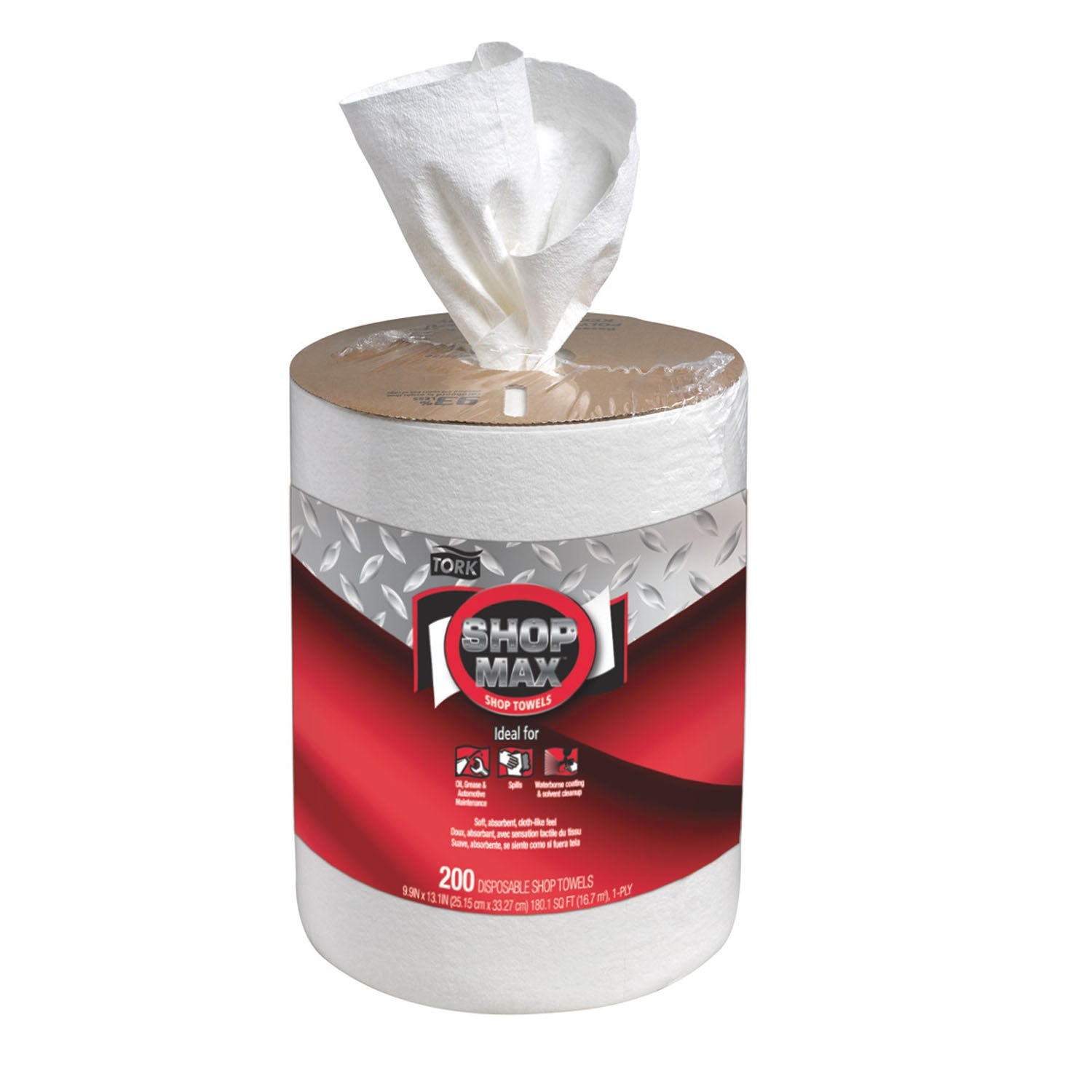 ShopMax Wiper, Centerfeed Refill, Advanced, White, 1-Ply, W22, 218.33ft, 200 sht/rl, 2 rl/cs (135 cs/plt)