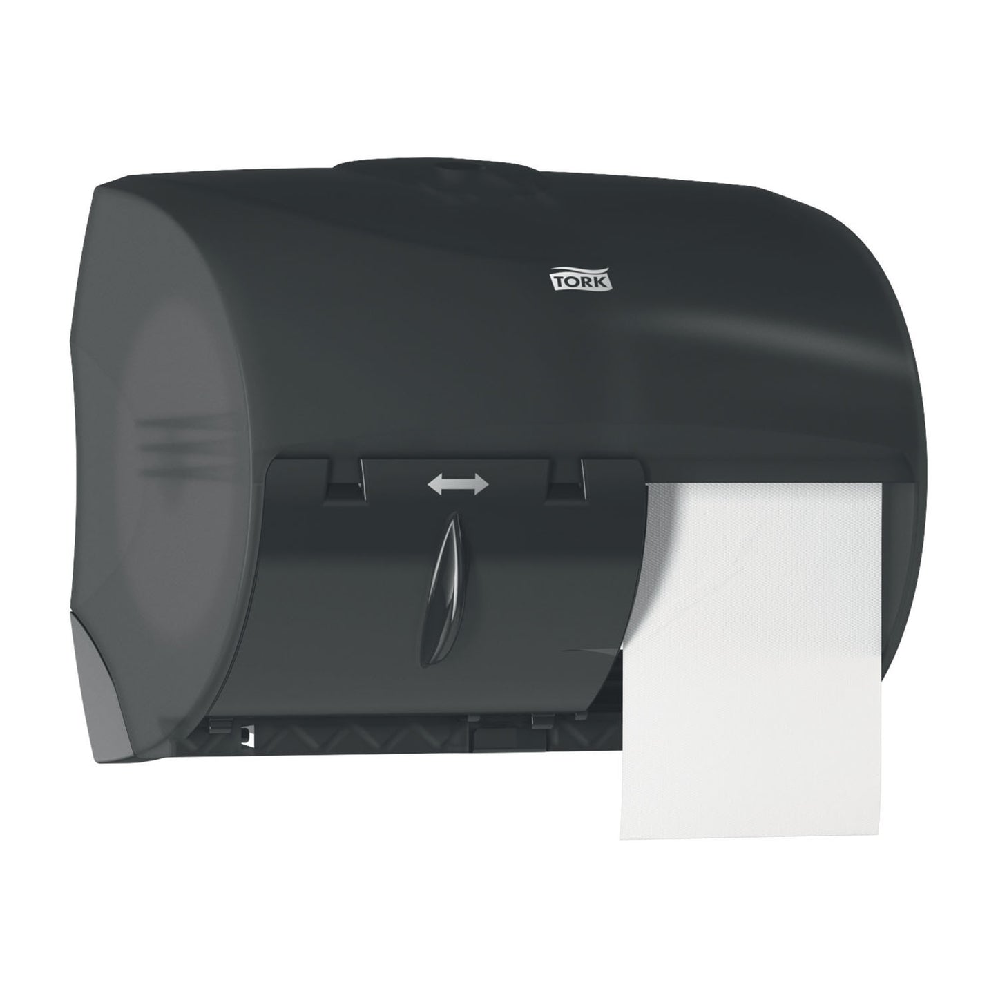 Bath Tissue Roll Dispenser, Twin, for OptiCore, Universal, Black, T11, Plastic, 8.2" x 11" x 7.2" (102 cs/plt)