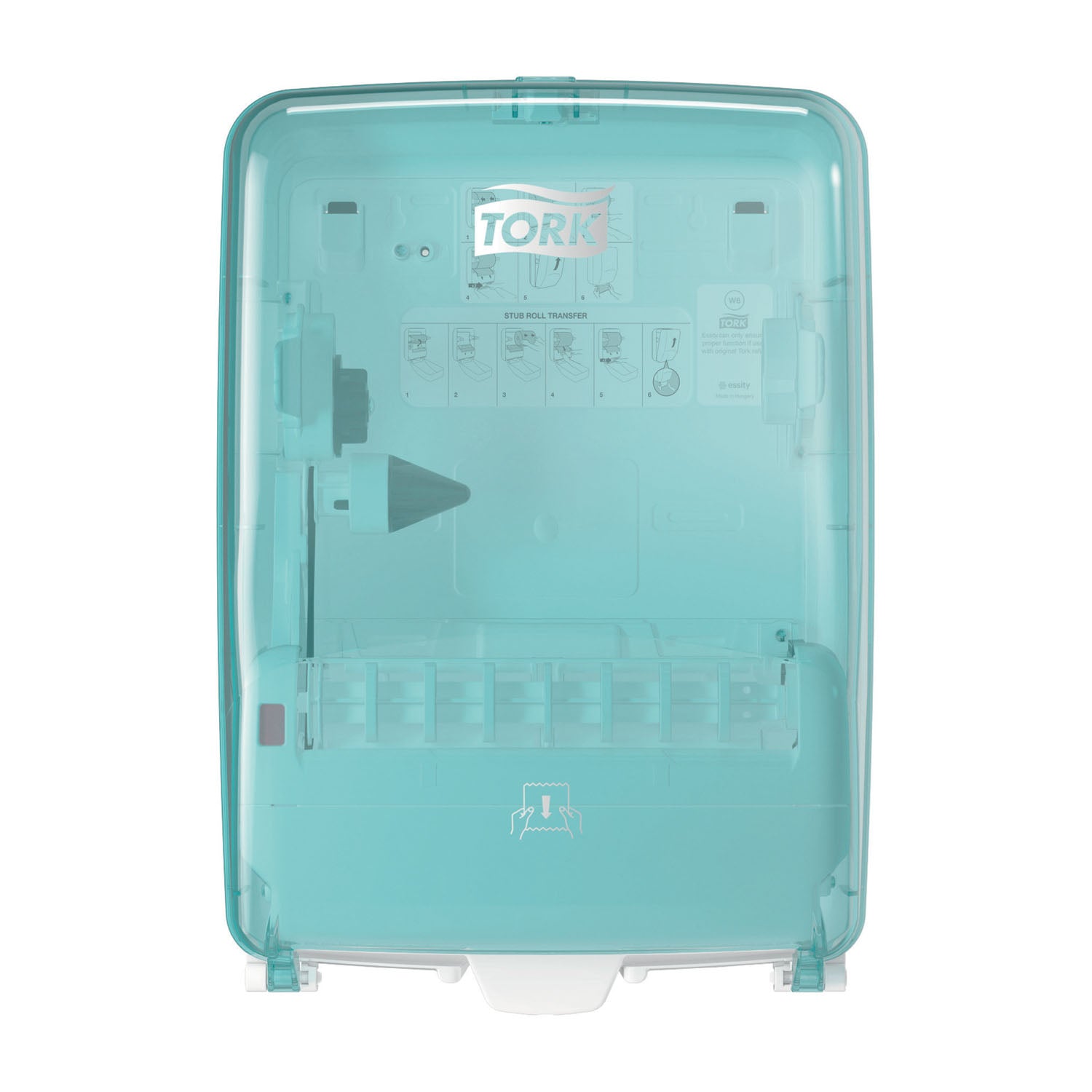 Washstation Dispenser, Universal, Aqua/ White, W6, Plastic, 18.1" x 12.6" x 10.6" (60 cs/plt)