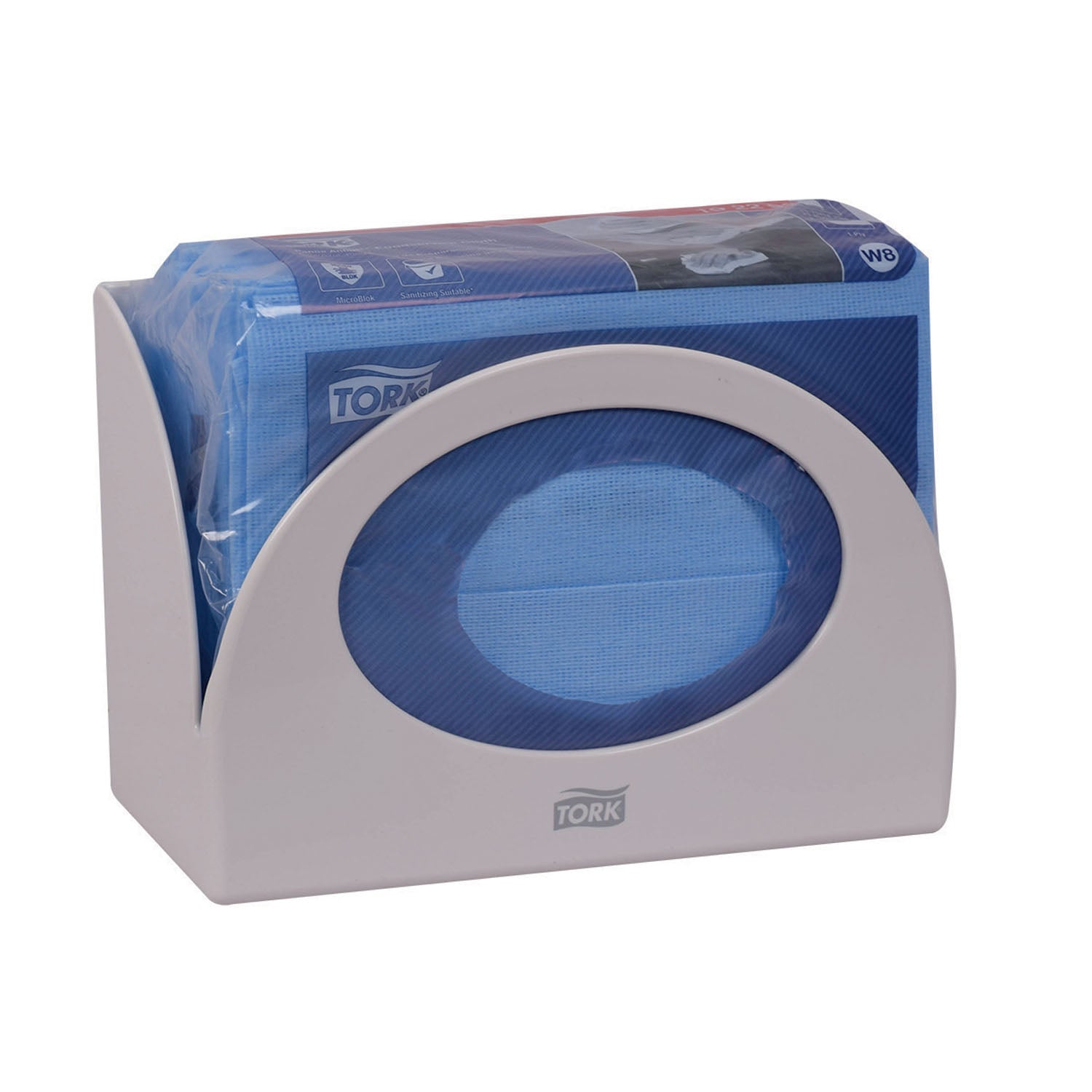 Wiper Dispenser, Small Bracket, Universal, White, W8, 5.7" x 8.4" x 4.2"
