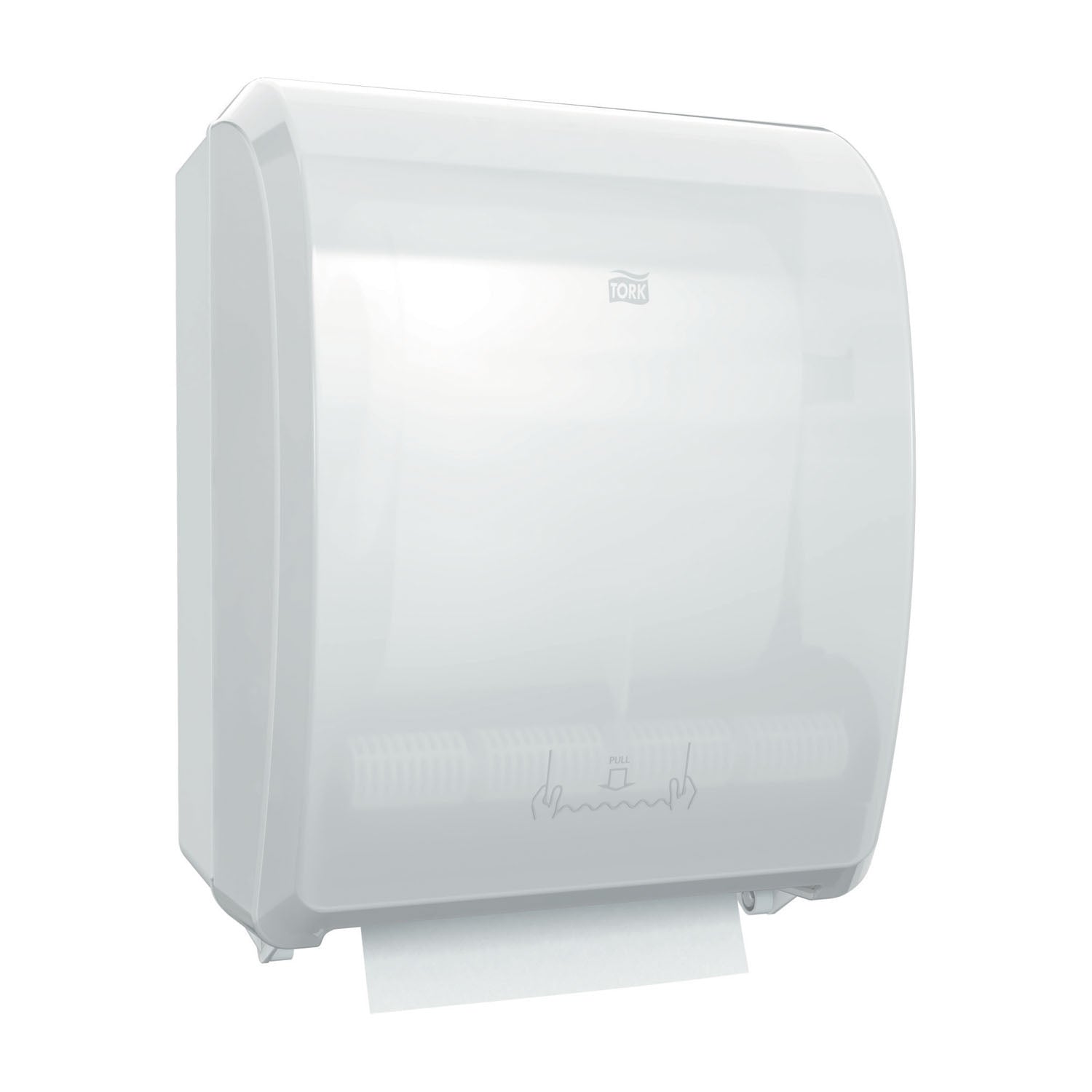 Hand Towel Roll Dispenser, Mechanical, Universal, White, H71, Plastic, 16" x 12.3" x 9.3"