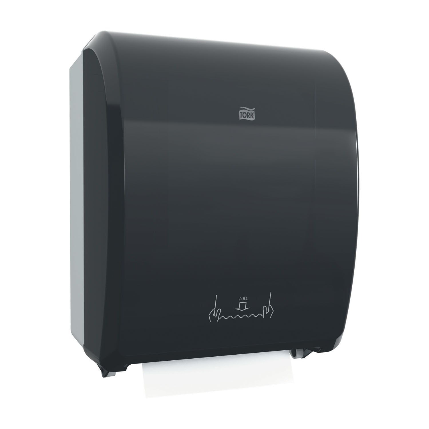 Hand Towel Roll Dispenser, Mechanical, Universal, Black, H71, Plastic, 16" x 12.3" x 9.3" (54 cs/plt)