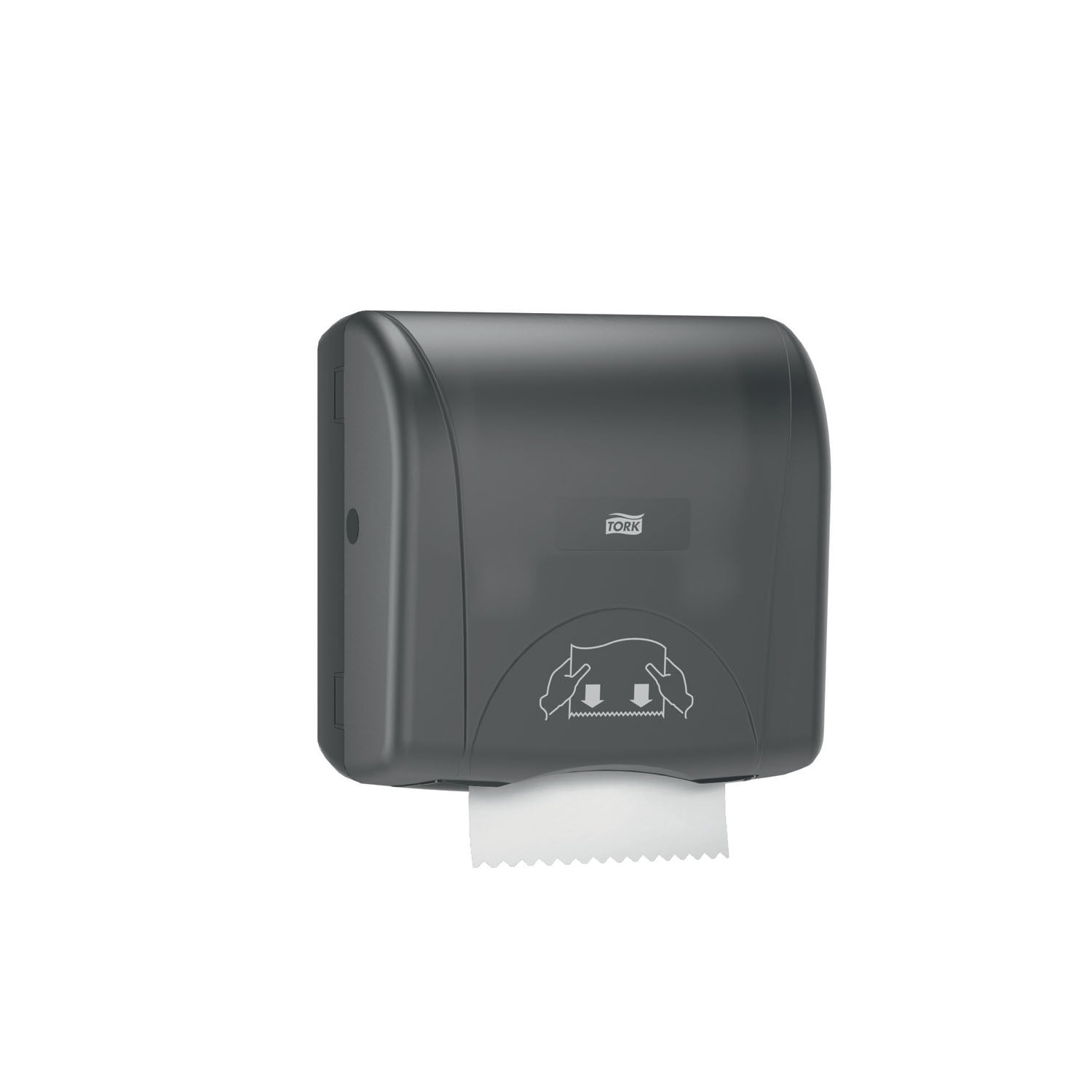 Hand Towel Roll Dispenser, Mechanical, Mini, Universal, Black, H86, Plastic, 12.5" x 11.8" x 7.5" (144 cs/plt)