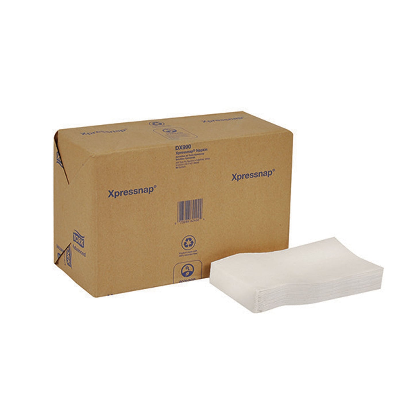 Dispenser Napkin Plus, Interfold, Advanced, White, 2-Ply, Embossed, N4, 8.5" x 6.5", 400/pk, 12 pk/cs (49 cs/plt)