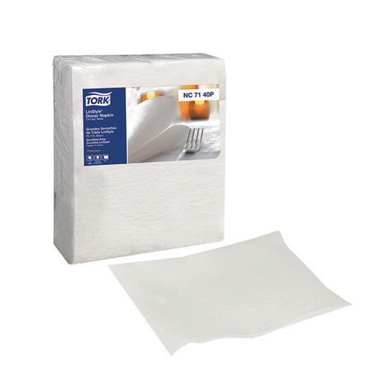 Dinner Napkin, 1/4 Fold, Premium, White, 1-Ply, 17" x 16.3", 60/pk, 6 pk/cs (88 cs/plt)