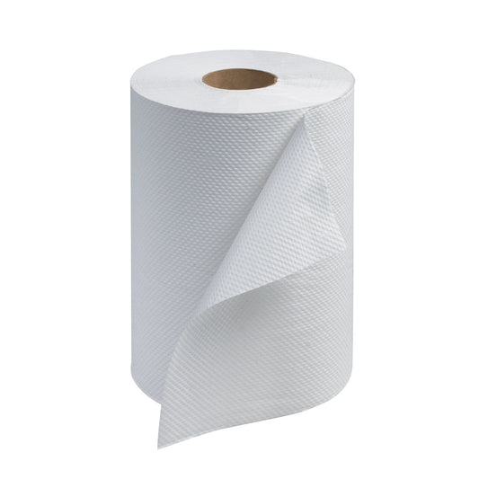 Hand Towel Roll, Universal, White, 1-Ply, Embossed, H21, 350ft, 7.9" x 5.5" x 1.9", 12 rl/cs (54 cs/plt) (Item on Sales Stop - Suggested Alternative is RB6002, RB8002 or RB8004)