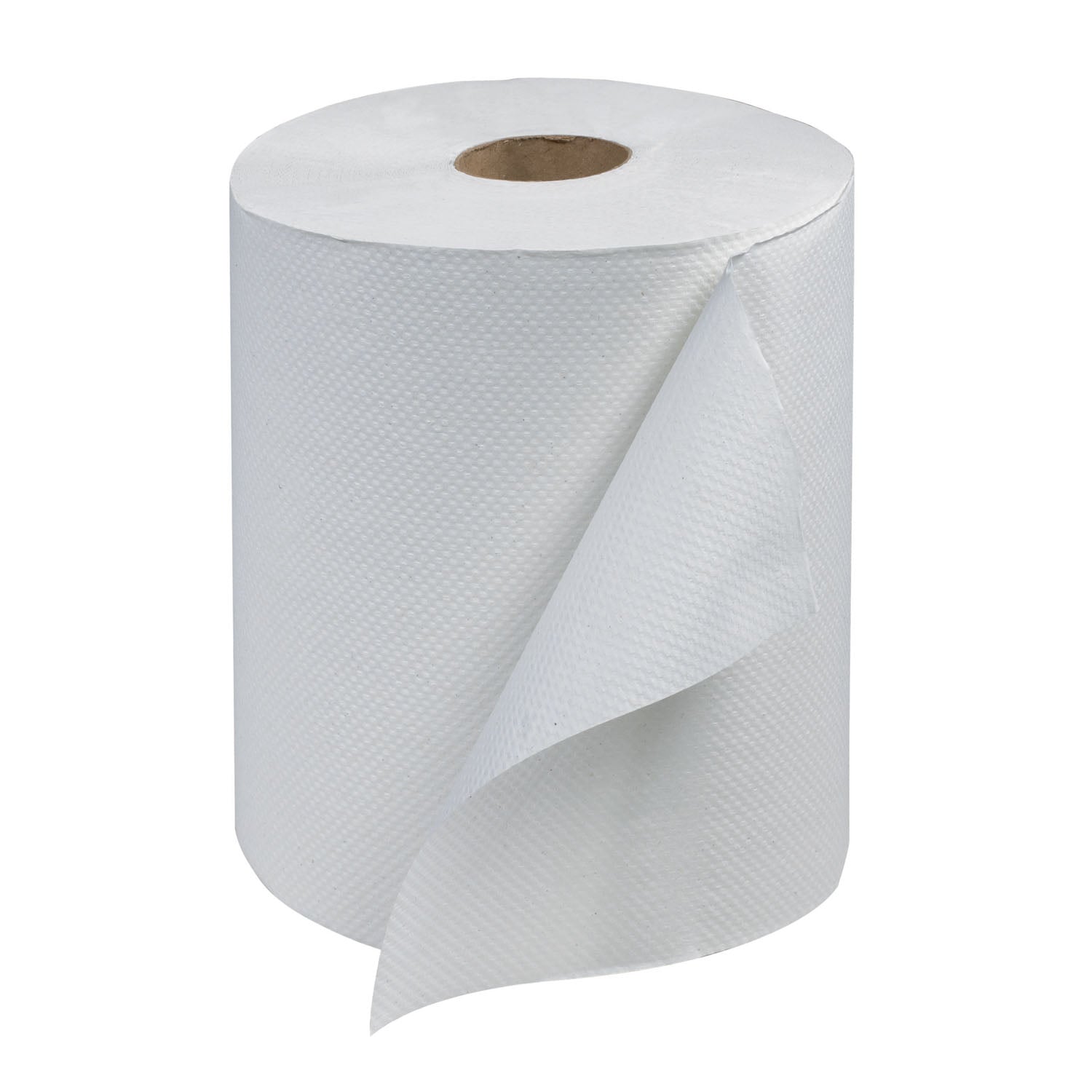 Hand Towel Roll, Universal, White, 1-Ply, Embossed, H21, 600ft, 7.9" x 6.7" x 1.9", 12 rl/cs (42 cs/plt)