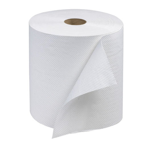 Hand Towel Roll, Advanced, White, 1-Ply, Embossed, H21, 600ft, 7.9" x 7.8" x 1.9", 12 rl/cs (30 cs/plt)