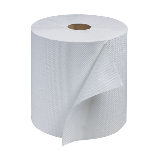 Hand Towel Roll, Advanced, White, 1-Ply, Embossed, H21, 800ft, 7.9" x 7.8" x 1.9", 6 rl/cs (60 cs/plt)