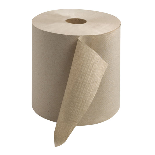 Hand Towel Roll, Universal, Natural, 1-Ply, Embossed, H21, 1000ft, 7.9" x 7.8" x 1.9", 6 rl/cs (60 cs/plt)