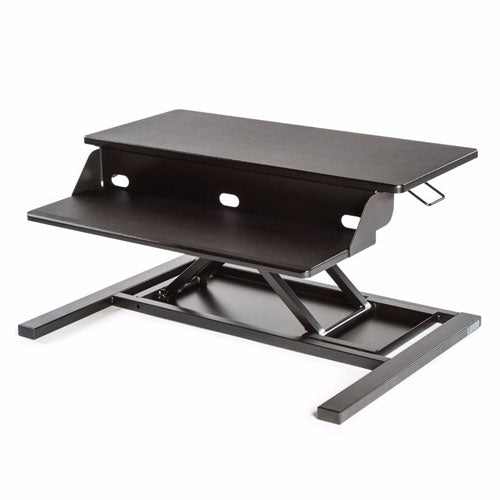 Standing Desk Converter, Dual Monitor Lift Capability, Black, 32"W x 23.5"D x 5.25"-15.5"H, 35 lb. Weight Capacity (DROP SHIP ONLY)