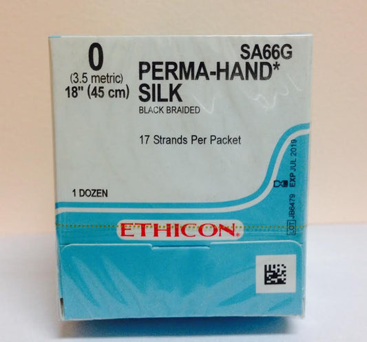 Suture, Sutupak Pre-Cut, Size 0, 17-18", Silk, Black Braided, 1dz/bx (Continental US Only)