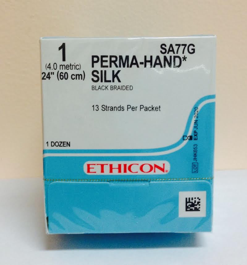 Suture, Sutupak Pre-Cut, Size 1, 13-24", Black Braided, 1 dz/bx (Continental US Only)