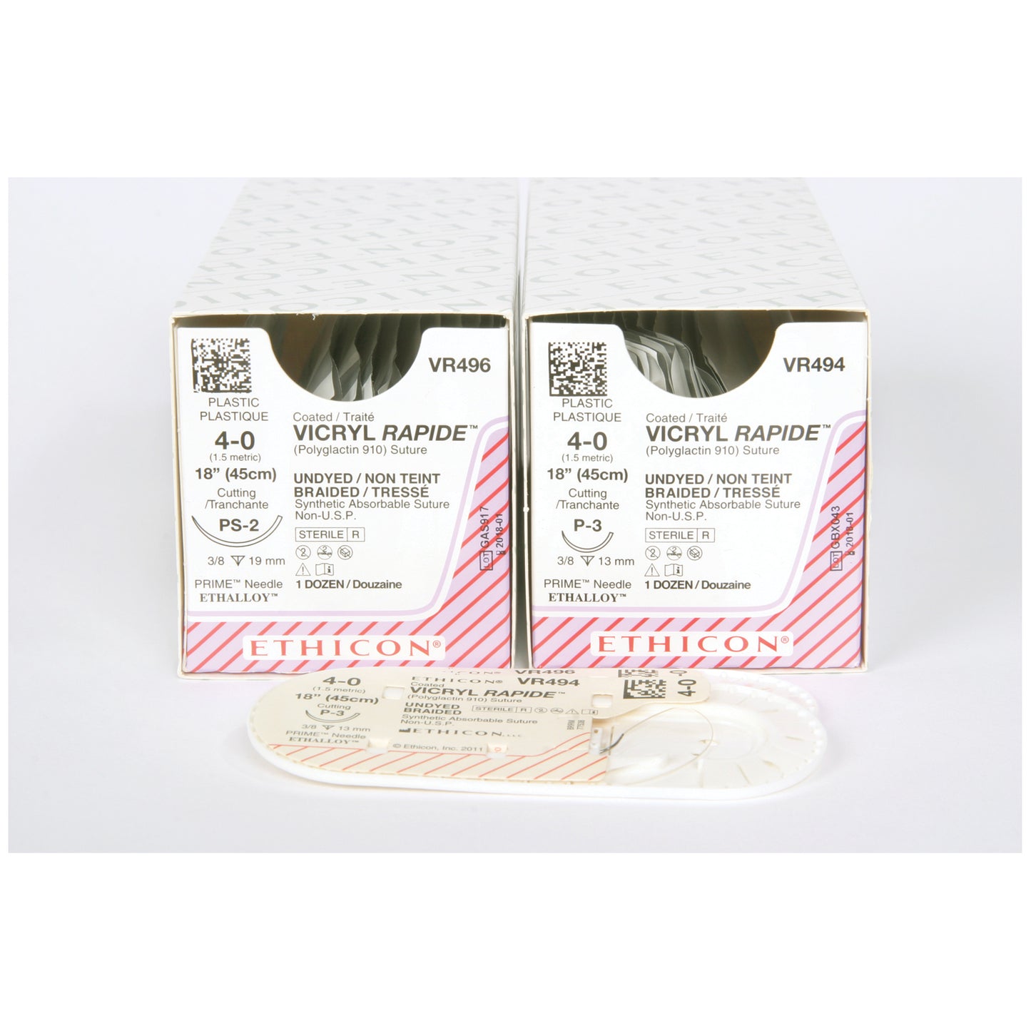 Suture, Precision Point Reverse Cutting, Size 4-0, 18", Undyed Braided, Needle PS-2, 3/8 Circle, 1 dz/bx (Continental US Only)