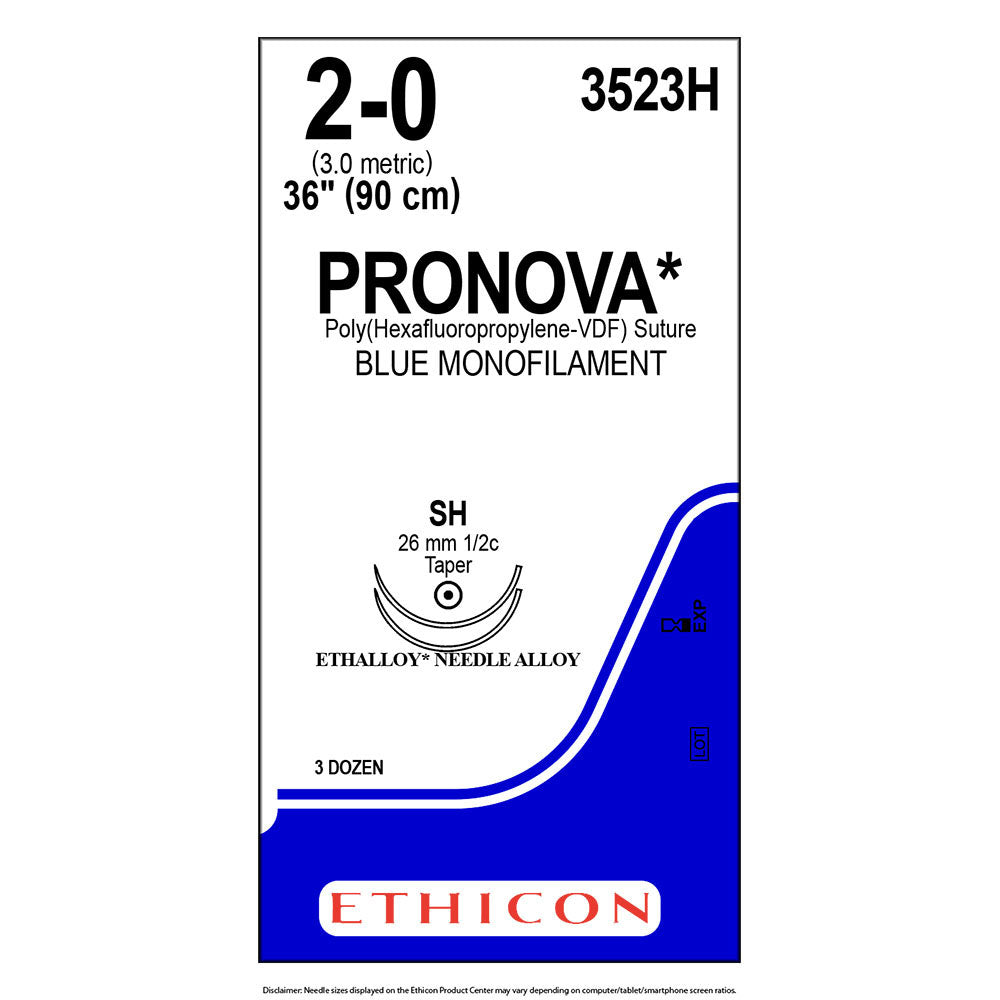 Suture, Taper Point, Size 5-0, 4-24", Blue Monofilament, Needle C-1, 3/8 Circle, 1 dz/bx (Continental US Only)