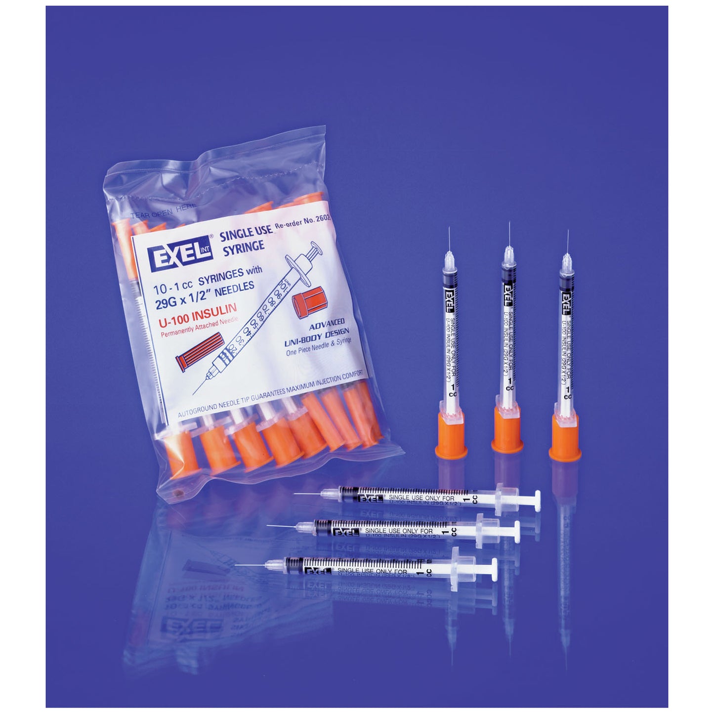 Insulin Syringe & Needle, 29G x _", 3/10cc, 10/bg, 10 bg/bx, 5 bx/cs