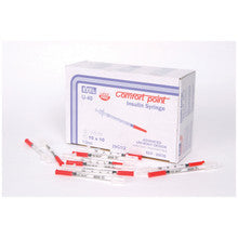 Droplet Insulin Syringe, with Fixed Needle, 1ml, 31Gx8mm, 100/bx