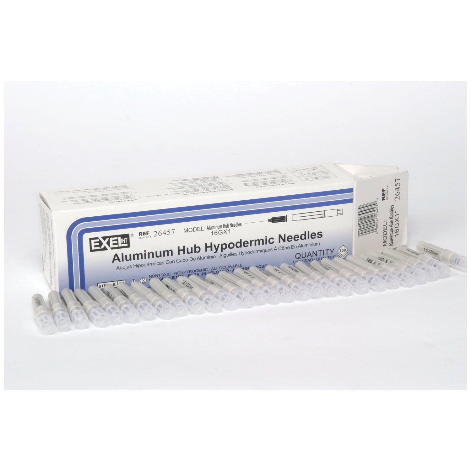 Aluminum Hub Hypodermic Needle, 16G x 1", 100/bx, 10 bx/cs, FOR VETERINARY USE ONLY