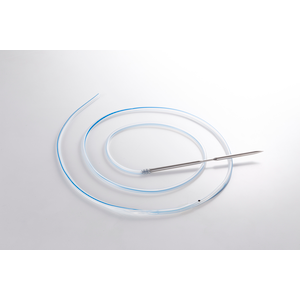 Silicone Drain, 15FR Round, Hubless, 3/16" Bendable Trocar, 10/cs (Continental US Only)