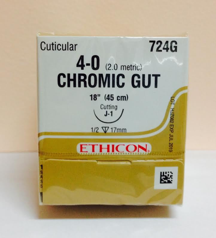 Suture, Reverse Cutting, Size 4-0, 18", Needle J-1, _ Circle, 1 dz/bx (Continental US Only)