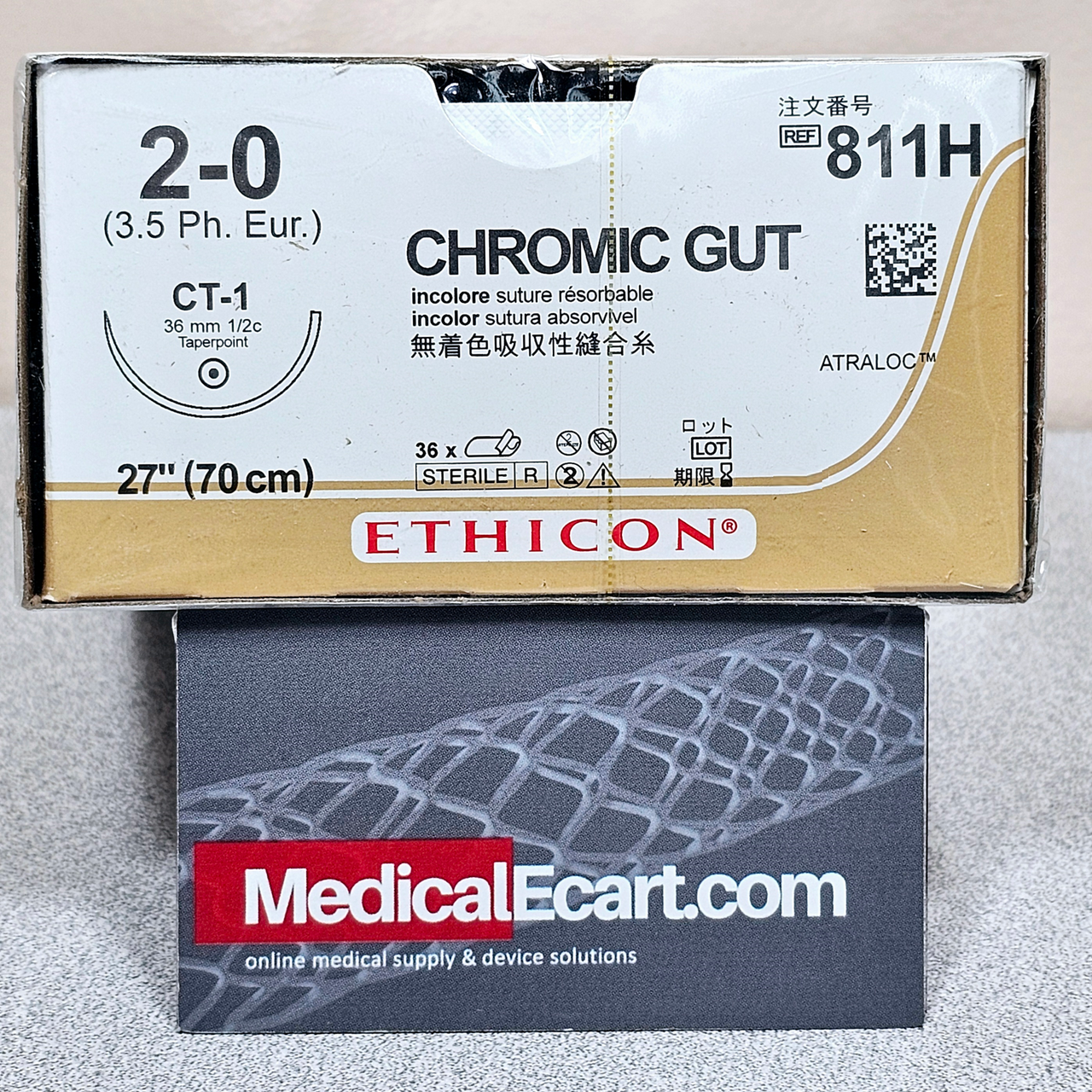 Suture, Taper Point, Size 2-0, 27", Needle CT-1, _ Circle, 3 dz/bx (Continental US Only)