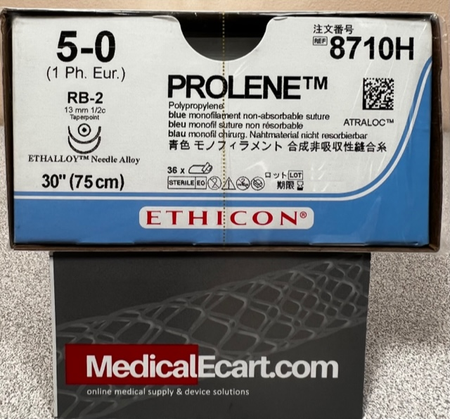 Suture, Taper Point, Size 5-0, 30", Blue Monofilament, Needle RB-2 RB-2, _ Circle, 3 dz/bx (Continental US Only)