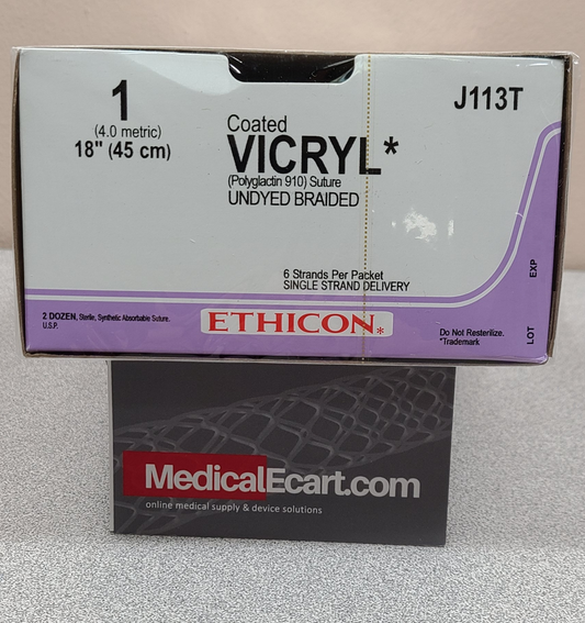 Suture, Sutupak Pre-Cut, Size 1, 6-18", Undyed Braided, Single Strand Delivery, 2 dz/bx (Continental US Only)