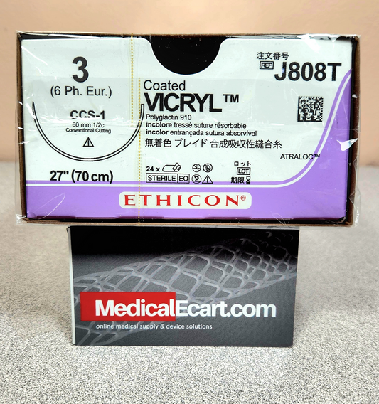 Suture, Conventional Cutting Sternum, Size 3, 27", Undyed Braided, Needle CCS-1, _ Circle, 2 dz/bx (Continental US Only)