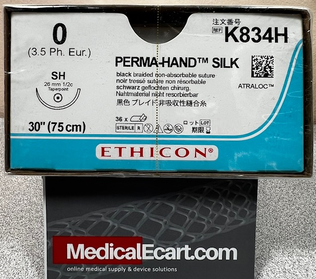 Suture, Taper Point, Size 0, 30", Black Braided, Needle SH, _ Circle, 3 dz/bx (Continental US Only)