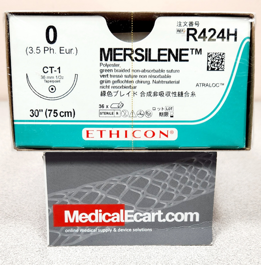 Suture, Size 0, 30", Green Braided, Needle CT-1, 3 dz/bx (Continental US Only)