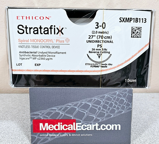Suture, Spiral, Undyed Monofilament, Size 3-0, Needle PS, 70 cm, 12/bx (Continental US Only)