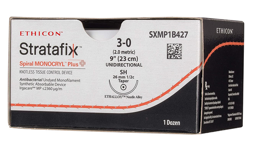 Suture, Spiral, Undyed Monofilament, Size 3-0, Needle SH, 70 cm, 12/bx (Continental US Only)