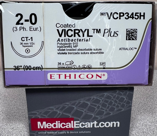 Suture, Taper Point, Size 2-0, 36", Violet Braided, Needle CT-1, _ Circle, 3 dz/bx (Continental US Only)