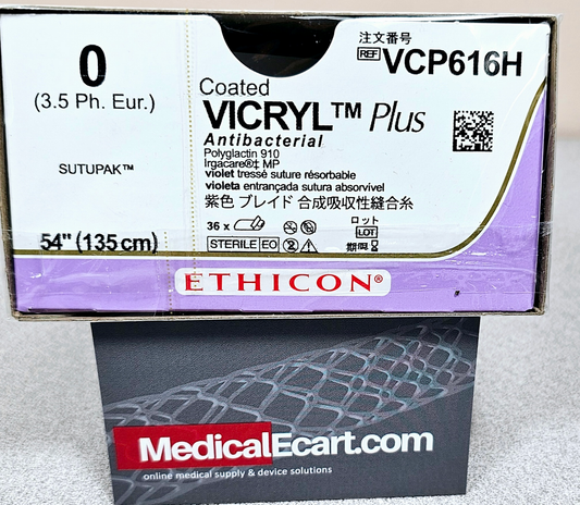 Suture, Standard & Short Length, Size 0, 54", Violet Braided, 3 dz/bx (Continental US Only)